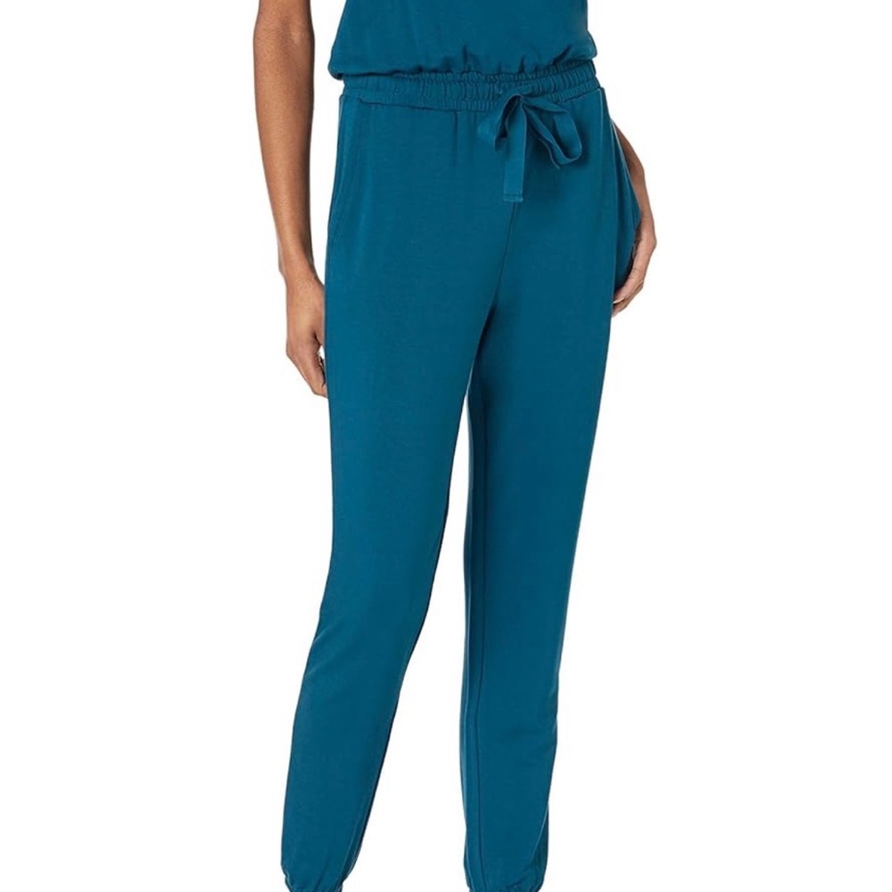 Daily Ritual Teal Scoopneck Jumpsuit